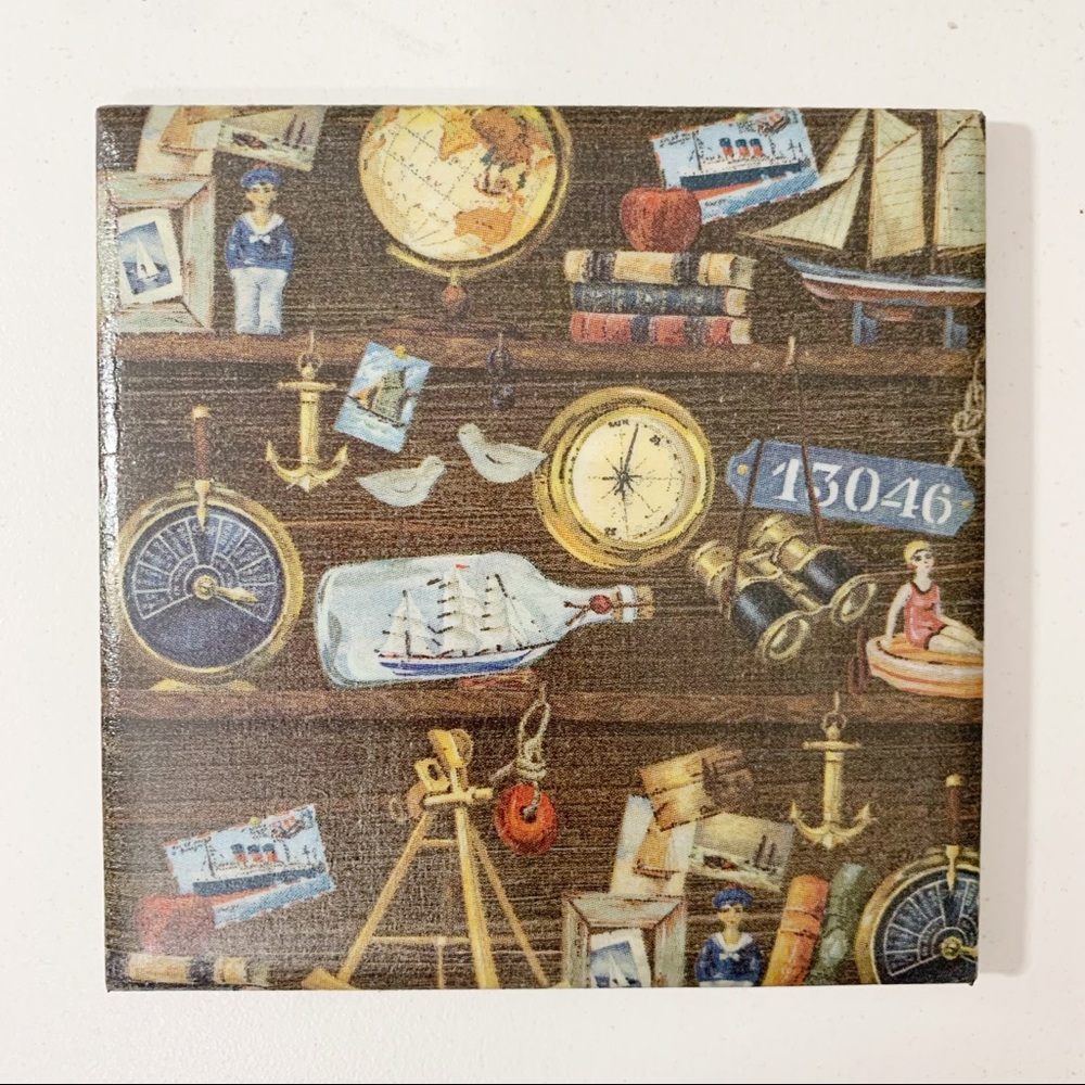 Cup Coaster, Coaster Set, Set of Coasters, Nautical, Pirate Ship